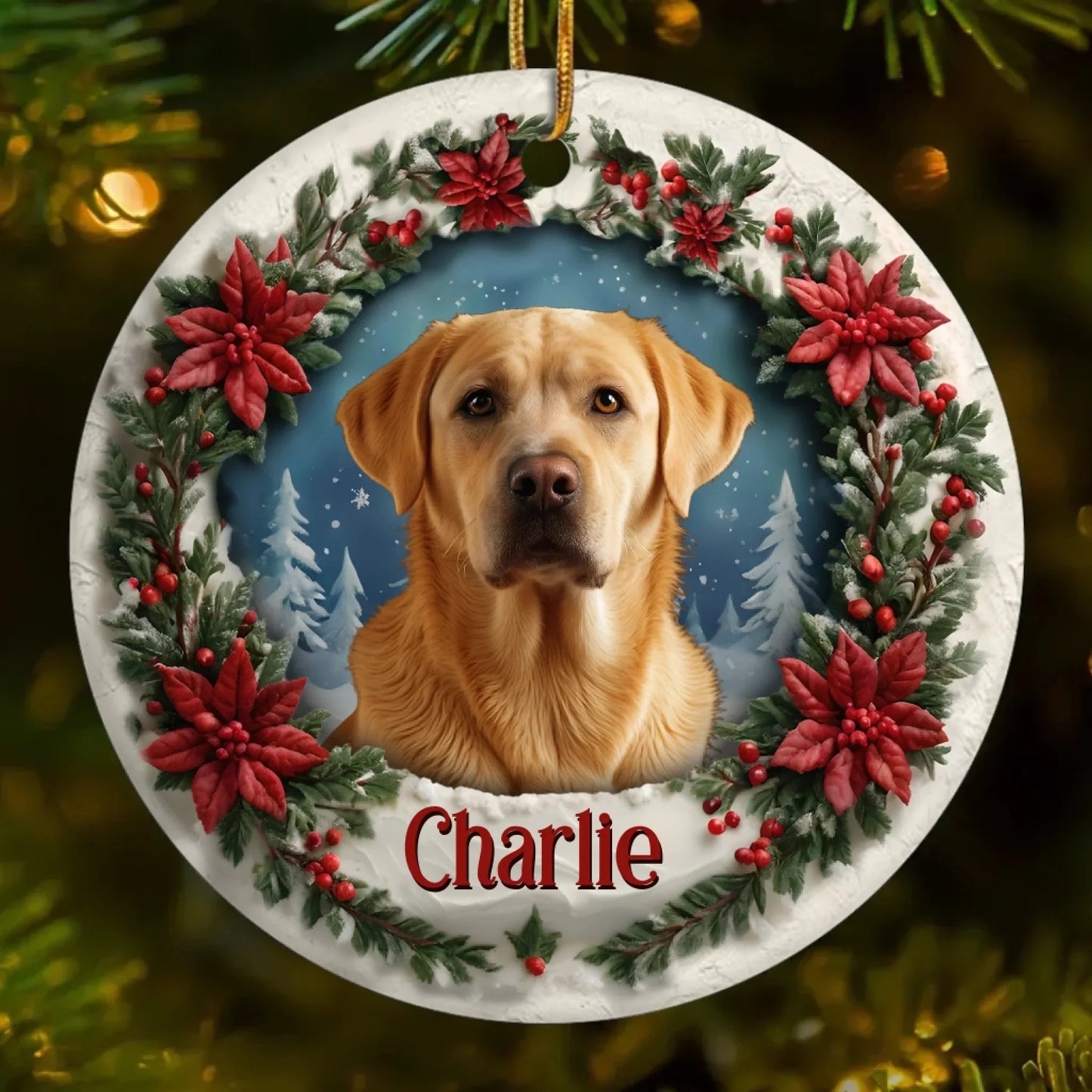 Custom Photo Ceramic Ornament - Personalized Pet Memorial Sympathy Gif (1)