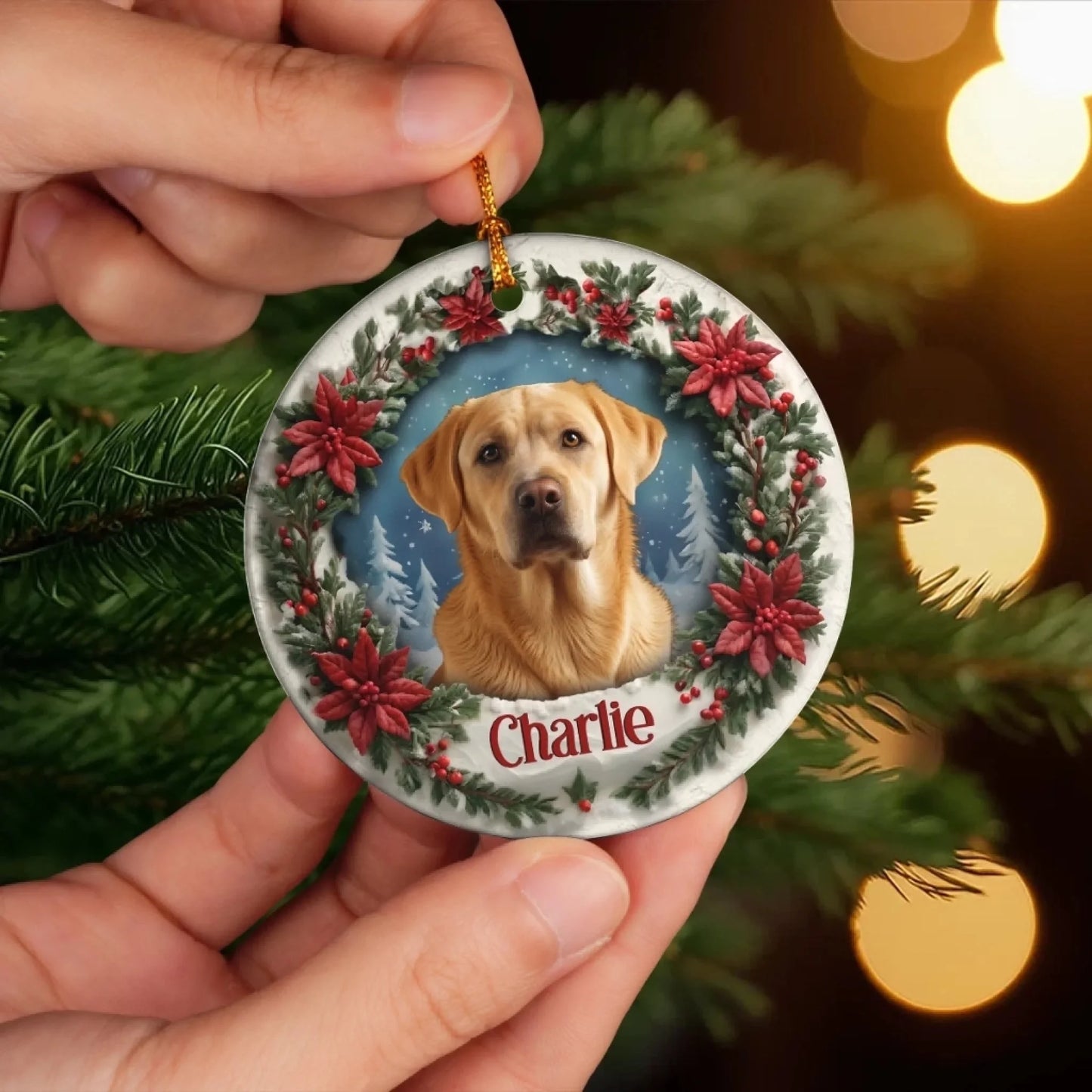 Custom Photo Ceramic Ornament - Personalized Pet Memorial Sympathy Gif (3)