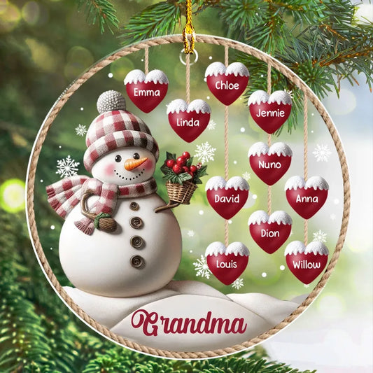 Happy Christmas Snowman Grandma Version 2 - Personalized Custom 3D Inf