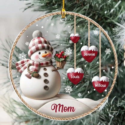 Happy Christmas Snowman Grandma Version 2 - Personalized Custom 3D Inf