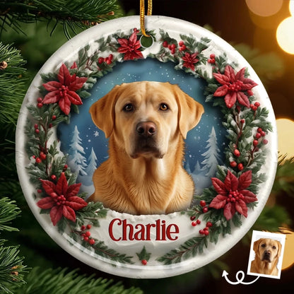 Custom Photo Ceramic Ornament - Personalized Pet Memorial Sympathy Gif