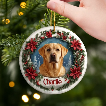 Custom Photo Ceramic Ornament - Personalized Pet Memorial Sympathy Gif